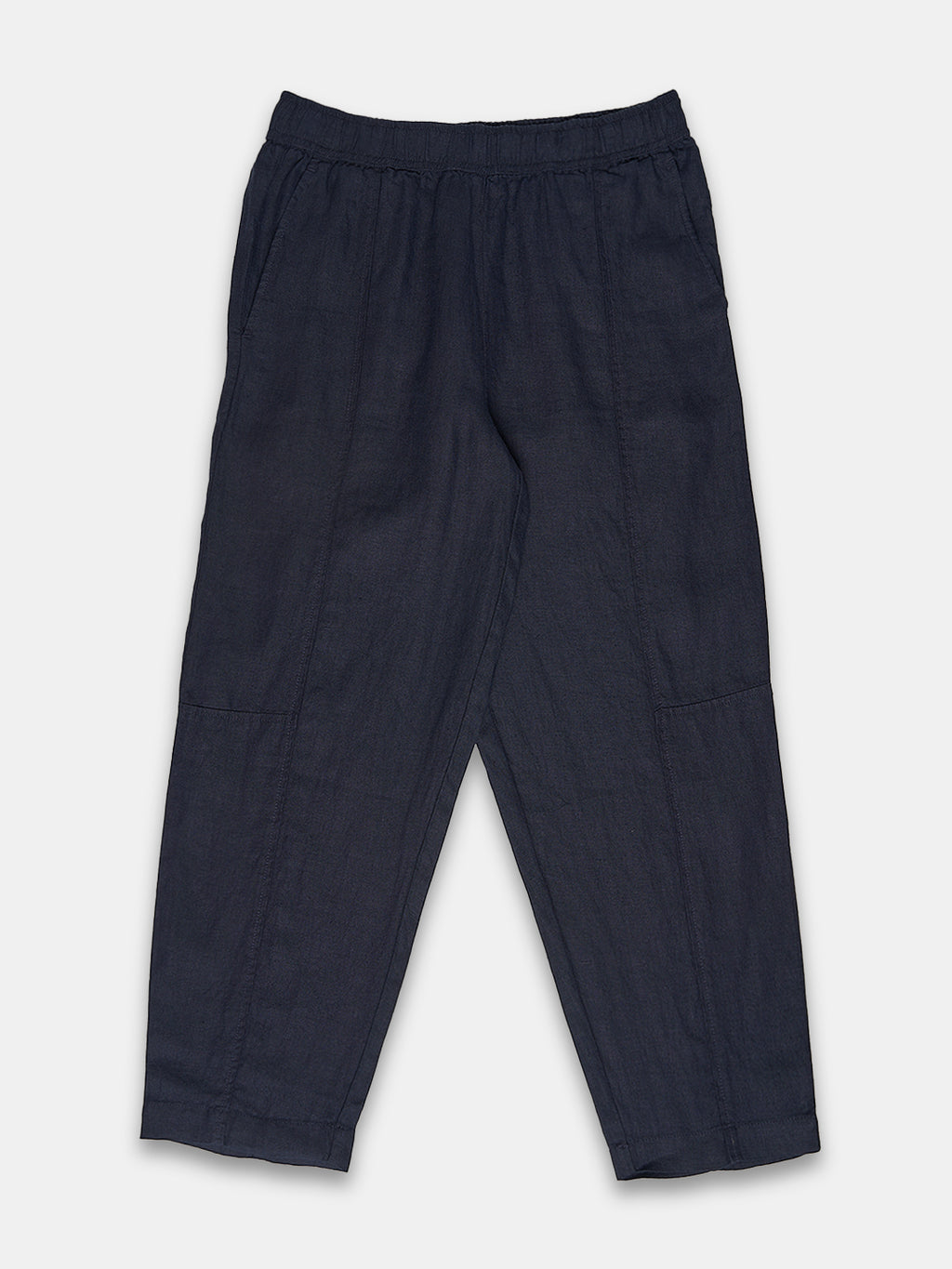 Women's 100% Linen Barrel Leg Pant Navy