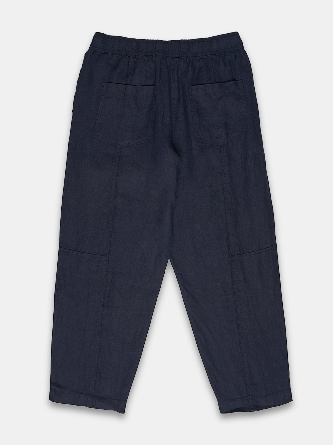 Women's 100% Linen Barrel Leg Pant Navy
