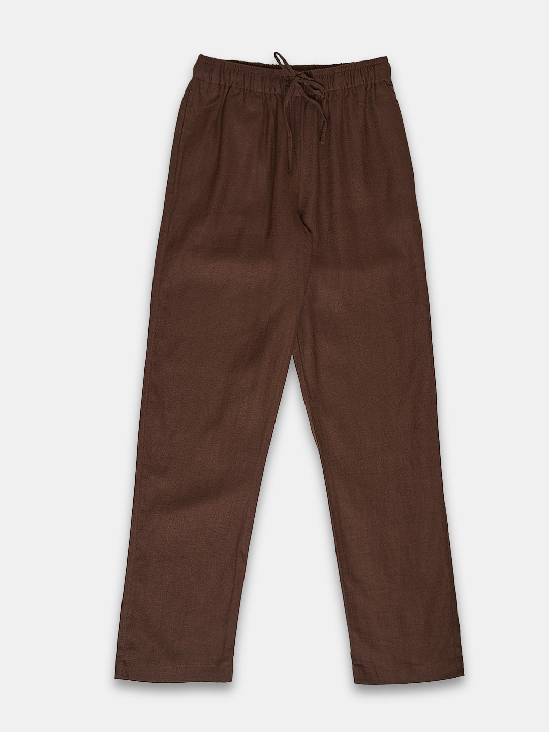 Women's Linen Viscose Regular Fit Pant Brown