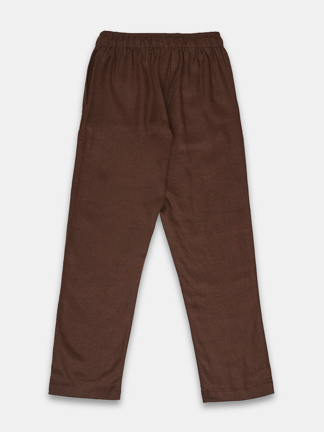 Women's Linen Viscose Regular Fit Pant Brown