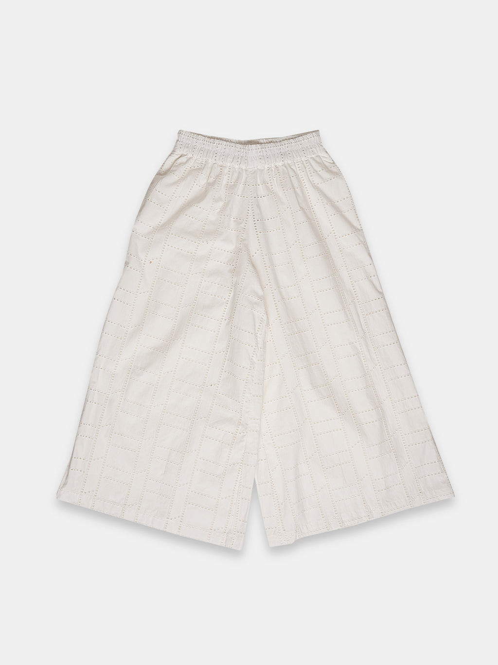 Women's 100% Cotton Regular Fit Culotte White