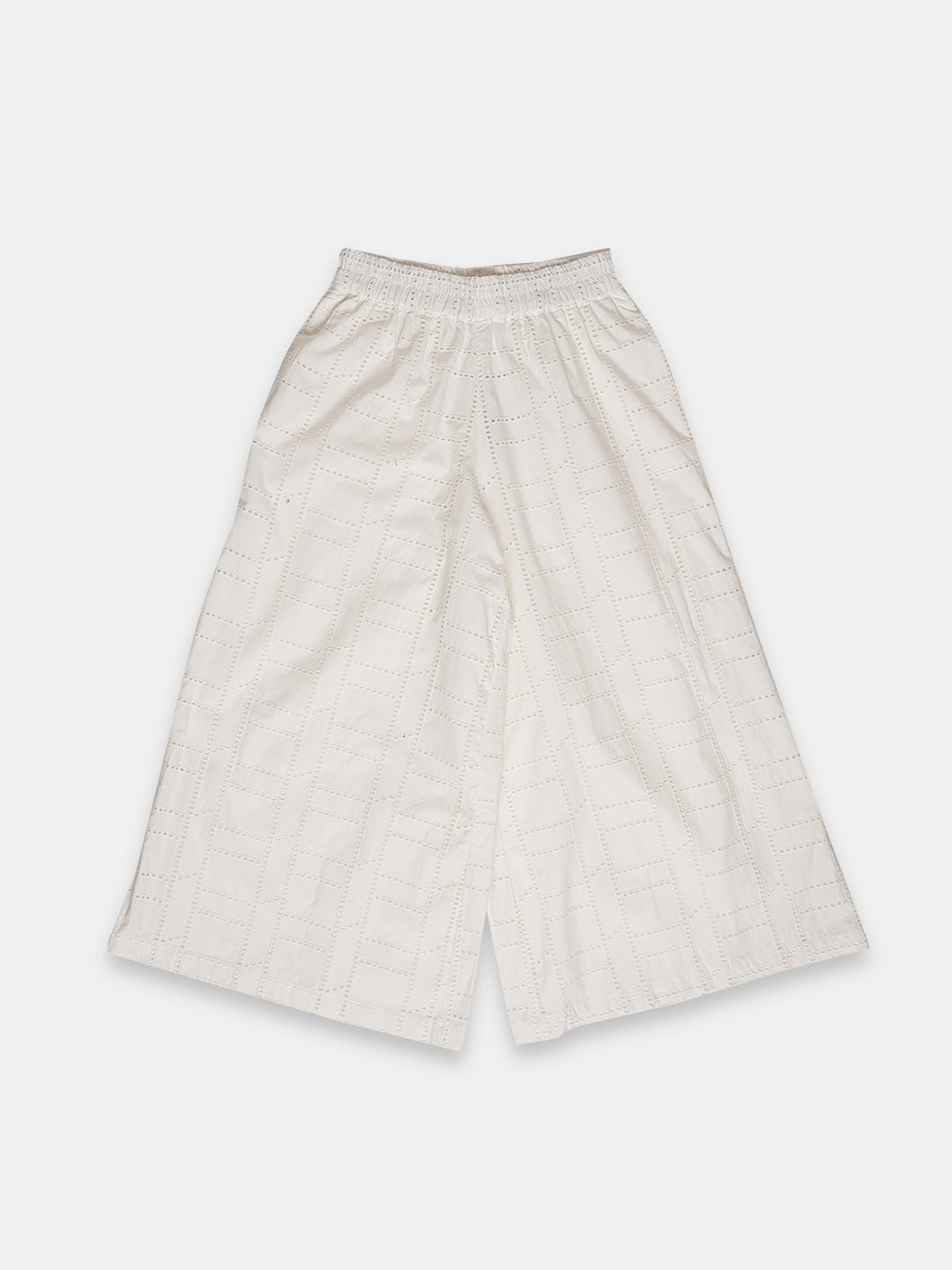 Women's 100% Cotton Regular Fit Culotte White