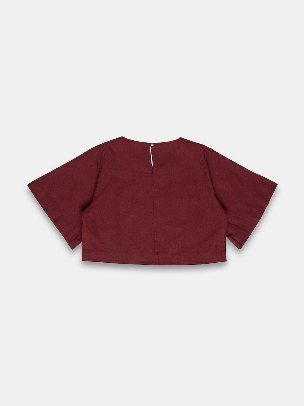 Women's Cotton Linen Regular Fit Blouse Maroon