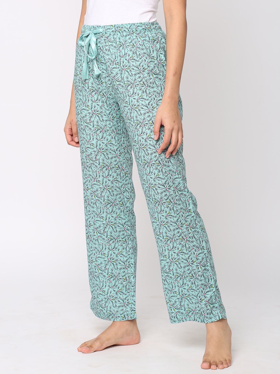 Women's Viscose Blue Regular Fit Pajama