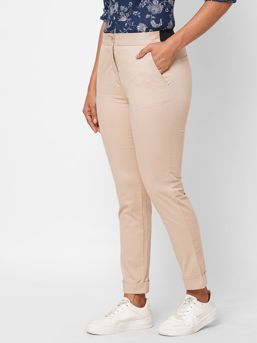Buy Women s Cotton Lycra Semi Formal Wear Slim Fit Pants Cottonworld Buy Women s Cotton Lycra Semi Formal Wear Slim Fit Pants Cottonworld
