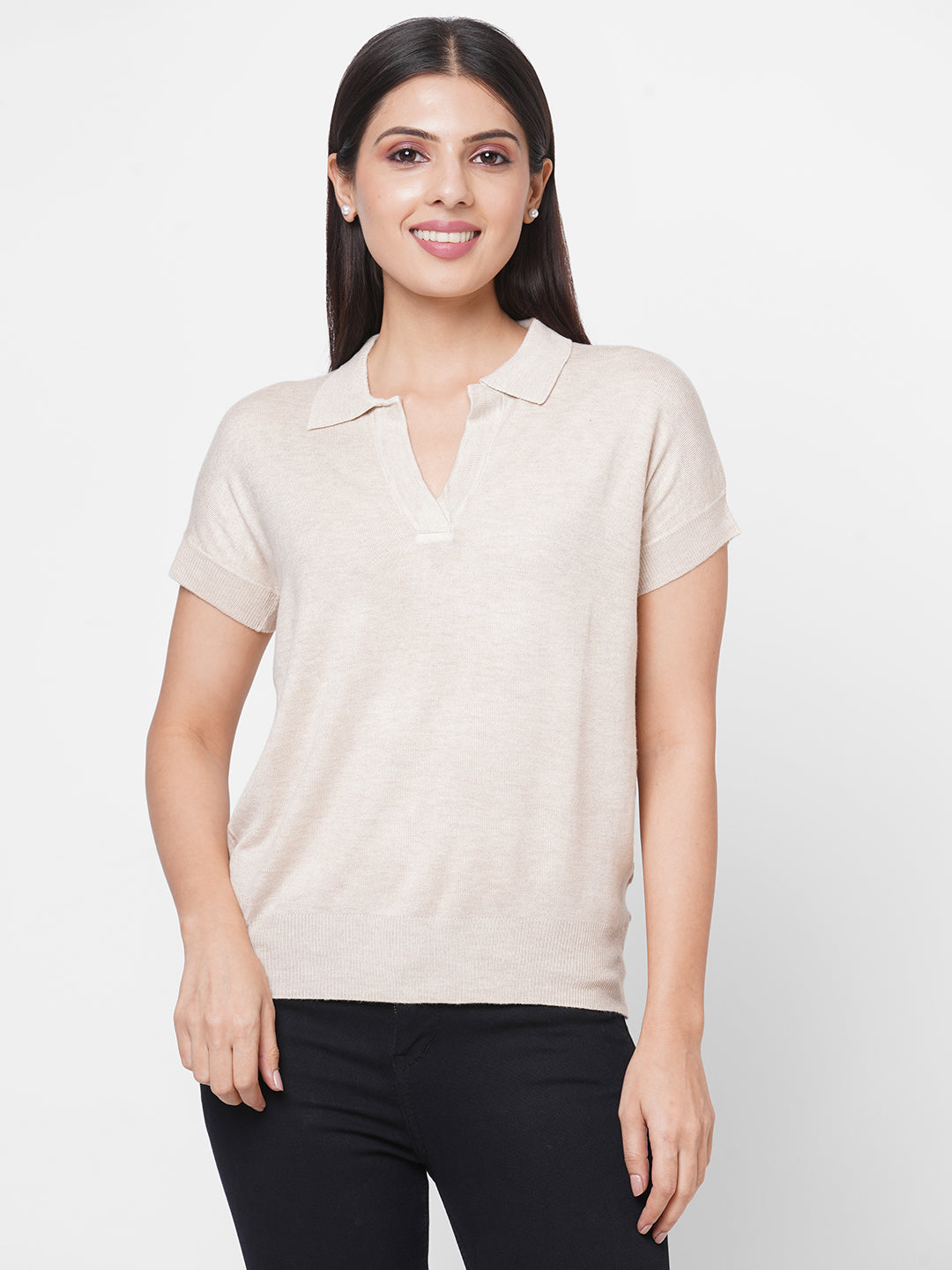 Women's Viscose Polymide Birch Regular Fit Tshirt