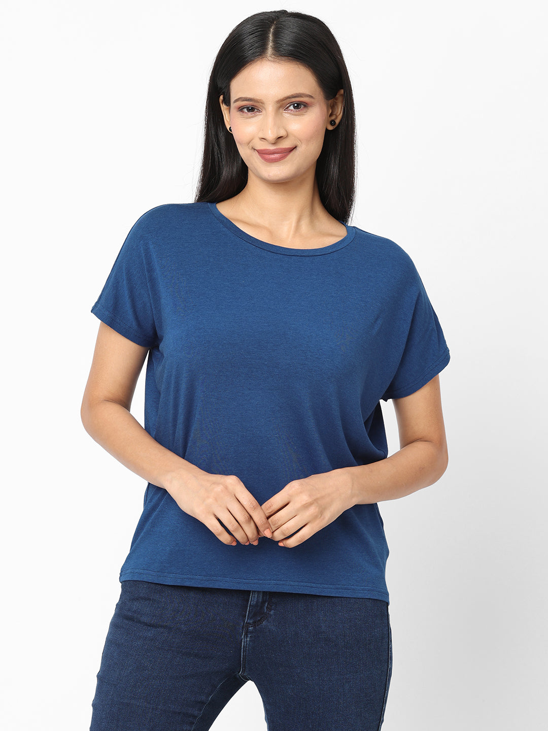Women's Cotton Bamboo Elastane Royal Regular Fit Tshirt