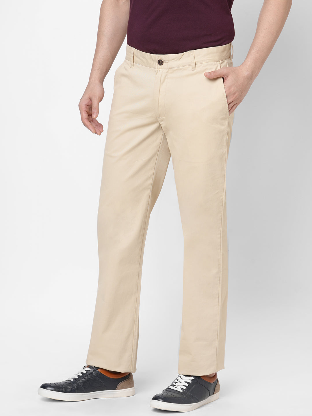 Regular-fit cotton pants - Men