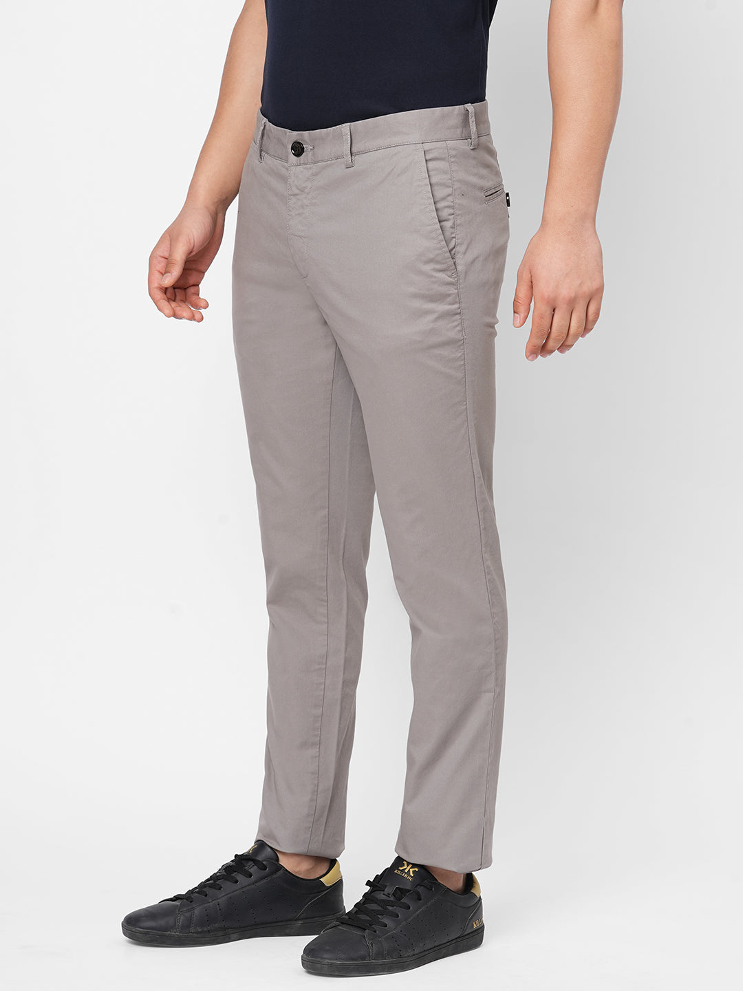 Buy TOMMY HILFIGER Silver Grey Mens Grey Bleecker Slim Fit Cotton Flex  Satin Casual Chinos  Shoppers Stop