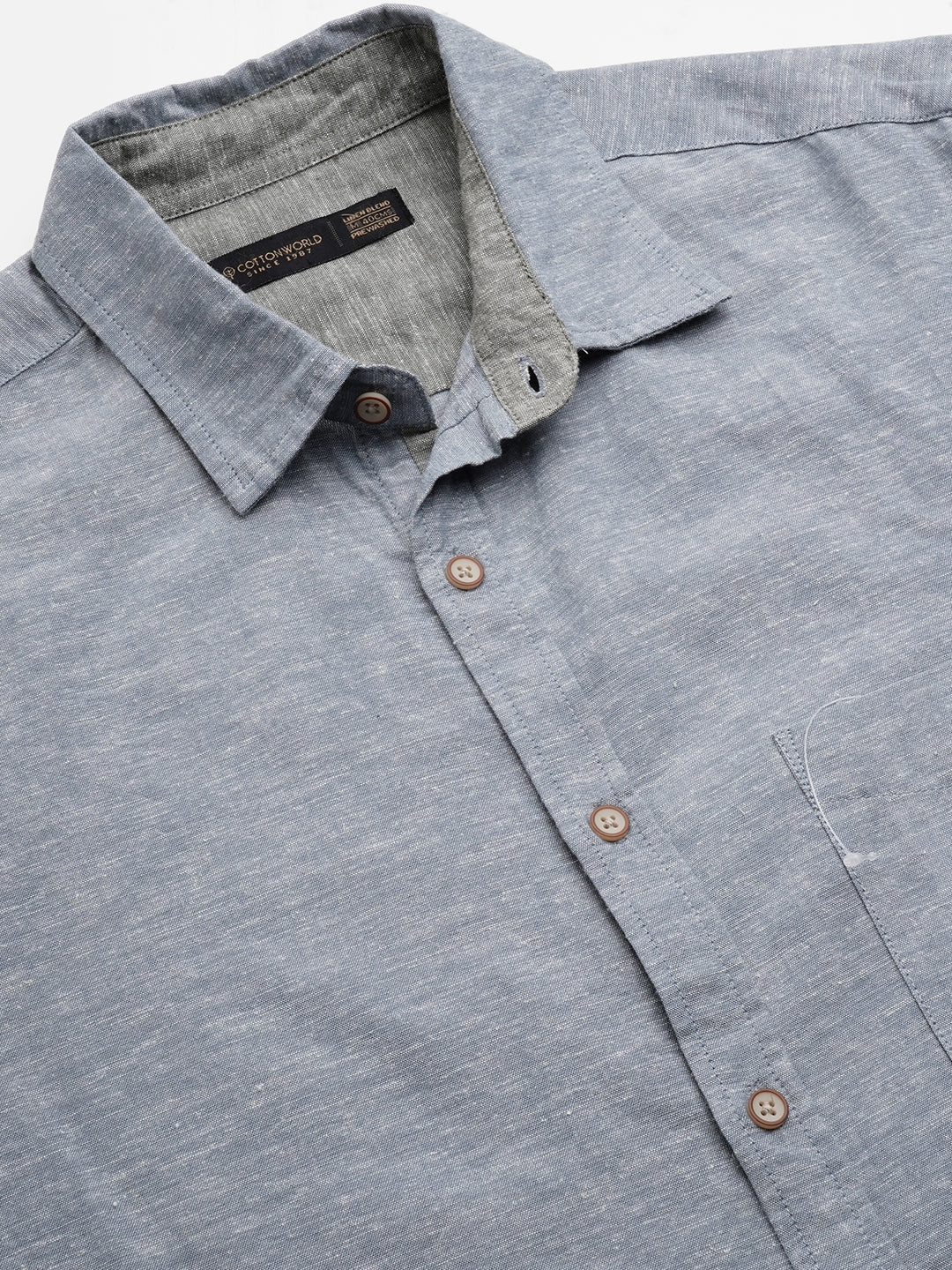 Buy Mens Cotton Linen Casual Wear Regular Fit Shirts|Cottonworld