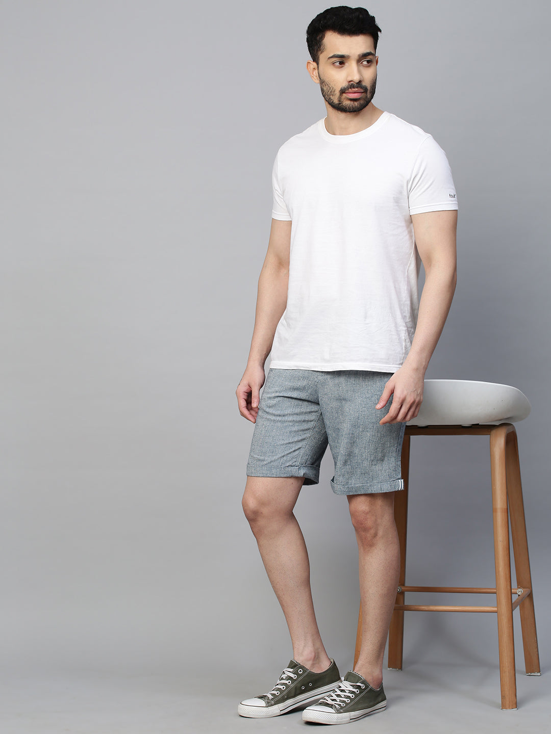 Men's Linen Drawstring Shorts Teal Green