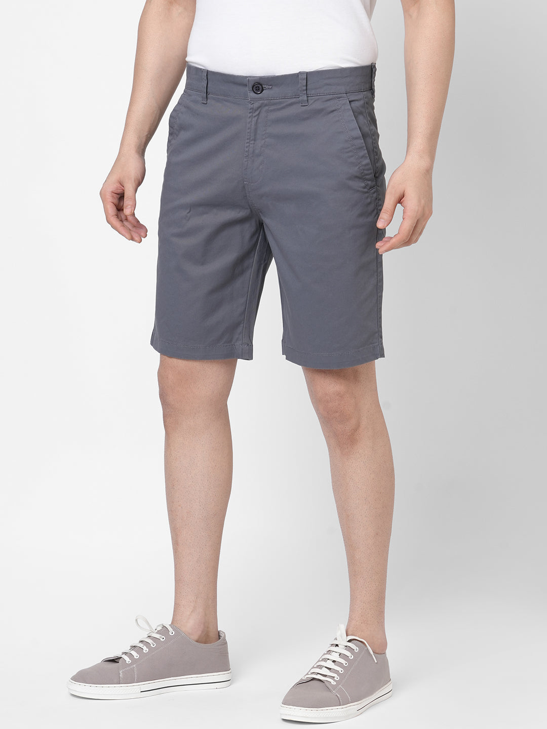 Men's Cotton Lycra Slate Regular Fit Shorts