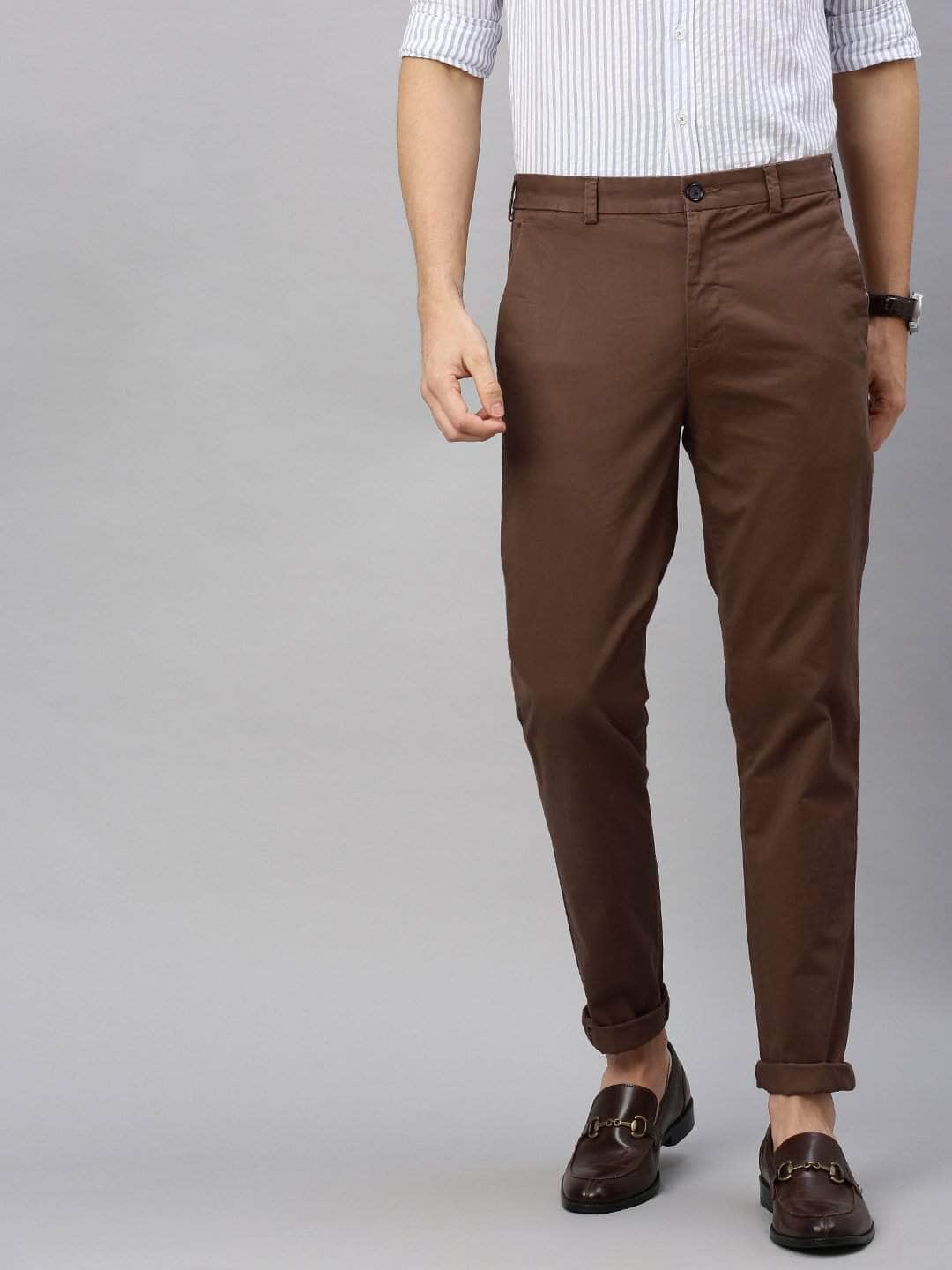 Buy Brown Trousers & Pants for Men by PINE REPUBLIC Online | Ajio.com